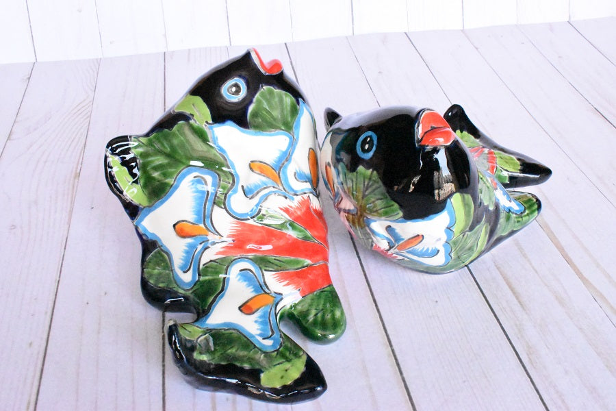KOI-FISH Handmade Talavera Ceramic Calla-lilies Design