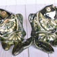 KOI-FISH Handmade Talavera Green Leaf Design