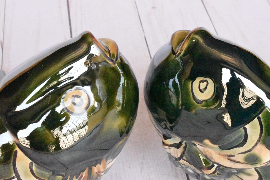 KOI-FISH Handmade Talavera Green Leaf Design