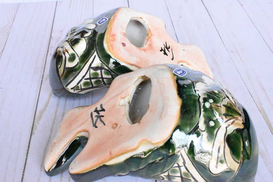 KOI-FISH Handmade Talavera Green Leaf Design