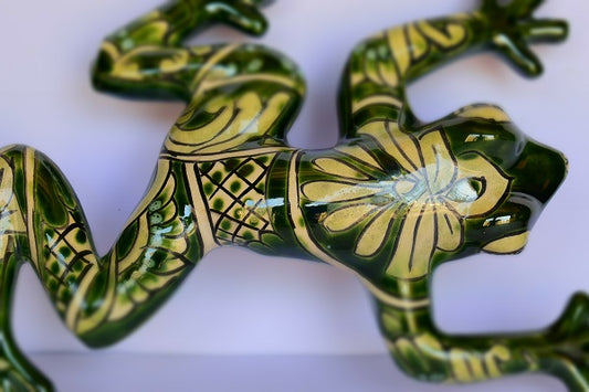 WALL FROG HAND-PAINTED CLASSIC TALAVERA GREEN STYLE