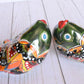 KOI-FISH Handmade Talavera Ceramic in Green & Red Peacock Design