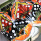 KOI-FISH Handmade Talavera Ceramic in Green & Red Peacock Design