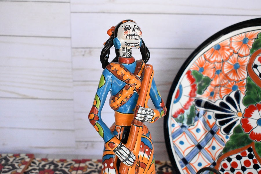 Day of the Dead "La Adelita" -Handcrafted Talavera Ceramic