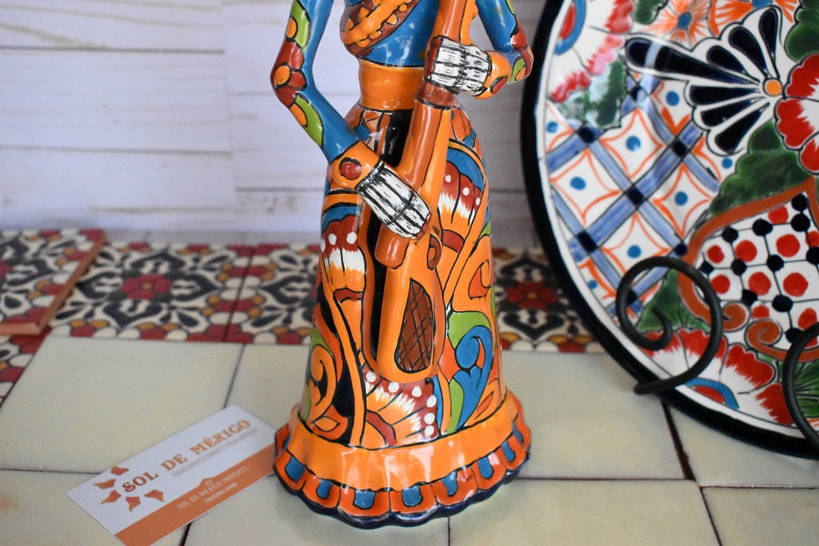 Day of the Dead "La Adelita" -Handcrafted Talavera Ceramic