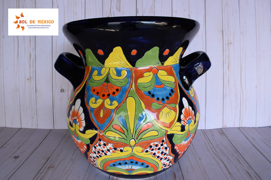 Flowerplanter With Handles Clasicc Talavera
