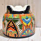 MOLCAJETE FLOWER PLANTER, THREE FEET POT CLASSIC TALAVERA DESIGN