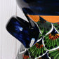 Flowerplanter With Handles Green Peacock Design