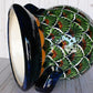 Flowerplanter With Handles Green Peacock Design