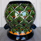 Flowerplanter With Handles Green Peacock Design