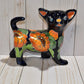 Cute Standing Chihuahua figurine Classic Sunflowers Design Ceramic Dog