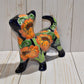 Cute Standing Chihuahua figurine Classic Sunflowers Design Ceramic Dog