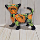 Cute Standing Chihuahua figurine Classic Sunflowers Design Ceramic Dog