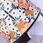 Ringed Round Pot- Talavera White Puebla Design