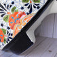Ringed Round Pot- Talavera White Puebla Design