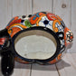 Rabbit Planter, Talavera Puebla White Pottery Design, Ceramic Rabbit Flowerpot