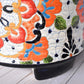 Ringed Round Pot- Talavera White Puebla Design