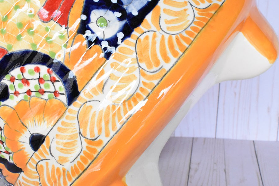 Ringed Round Pot- Marigold Palnter- Sevilla Yellow Design