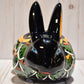 Rabbit Planter, Peacock Green Pottery Design, Ceramic Rabbit Flowerpot