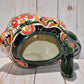 Rabbit Planter, Talavera Mayan Pottery Design, Ceramic Rabbit Flowerpot