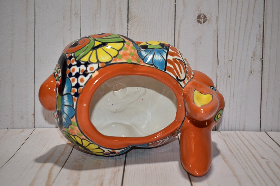 Rabbit Planter, Sevilla Brown Pottery Design, Ceramic Rabbit Flowerpot