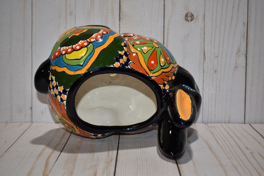 Rabbit Planter, Talavera Pottery, Ceramic Rabbit Flowerpot