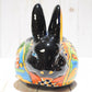 Rabbit Planter, Talavera Pottery, Ceramic Rabbit Flowerpot
