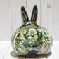 Rabbit Planter, Talavera Green Pottery Design, Ceramic Rabbit Flowerpot