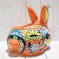 Rabbit Planter, Sevilla Brown Pottery Design, Ceramic Rabbit Flowerpot