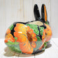 Rabbit Planter, Classic Sunflowers Pottery Design, Ceramic Rabbit Flowerpot