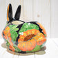 Rabbit Planter, Classic Sunflowers Pottery Design, Ceramic Rabbit Flowerpot