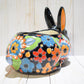 Rabbit Planter, Talavera Flowers Pottery Design, Ceramic Rabbit Flowerpot