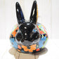 Rabbit Planter, Talavera Flowers Pottery Design, Ceramic Rabbit Flowerpot