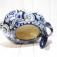 Rabbit Planter, Talavera Blue Dark Cobalt Pottery Design, Ceramic Rabbit Flowerpot