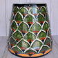 Ceramic flowerpot, Classic Peacock Green Design