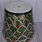 Ceramic flowerpot, Classic Peacock Green Design