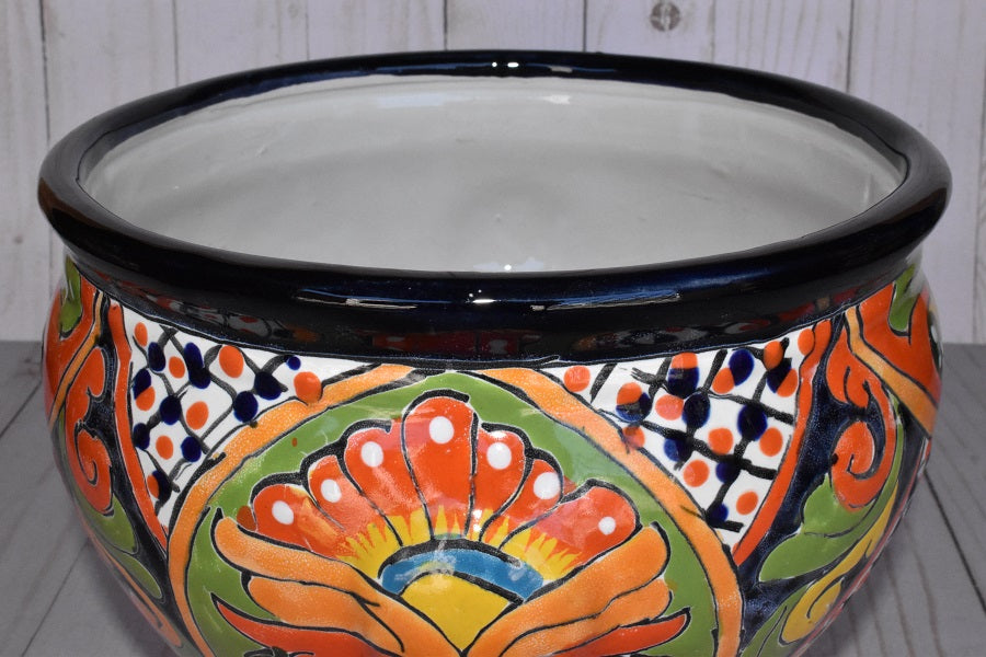 Short Pot Syle Cup in Classic Talavera