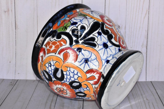 Short Talavera Cups Handmade in Mexico White Puebla