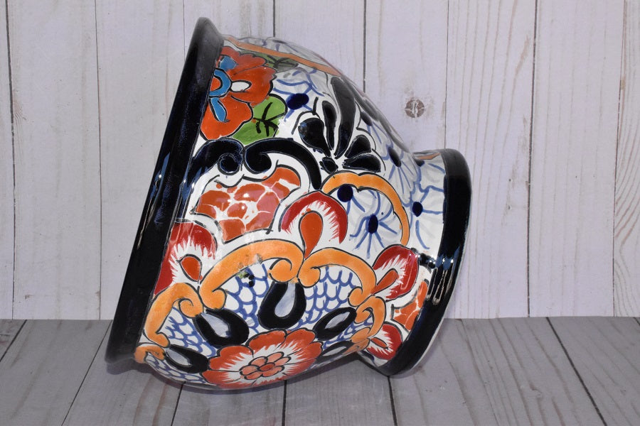 Short Talavera Cups Handmade in Mexico White Puebla
