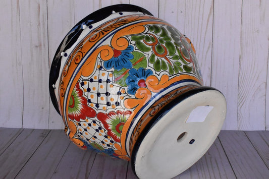 Short Talavera Cups Handmade in Mexico Jardin de Flores