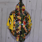 Large Green & Red Peacock Feathers Celestial Sun Sphere-shaped Double face