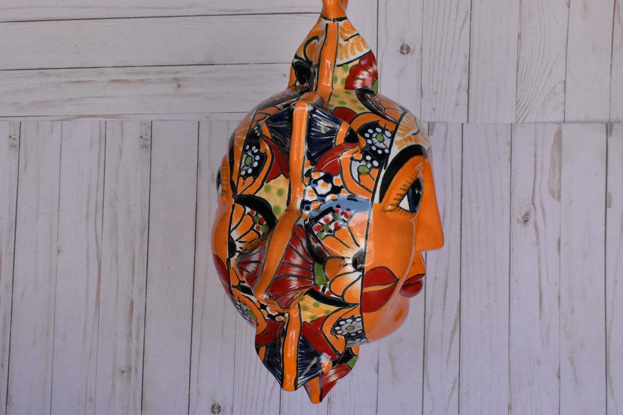 Large Marigold Talavera Celestial Sun Sphere-shaped Double face