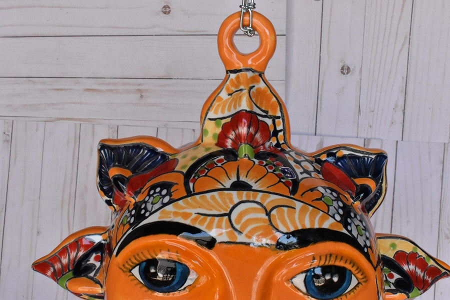 Large Marigold Talavera Celestial Sun Sphere-shaped Double face