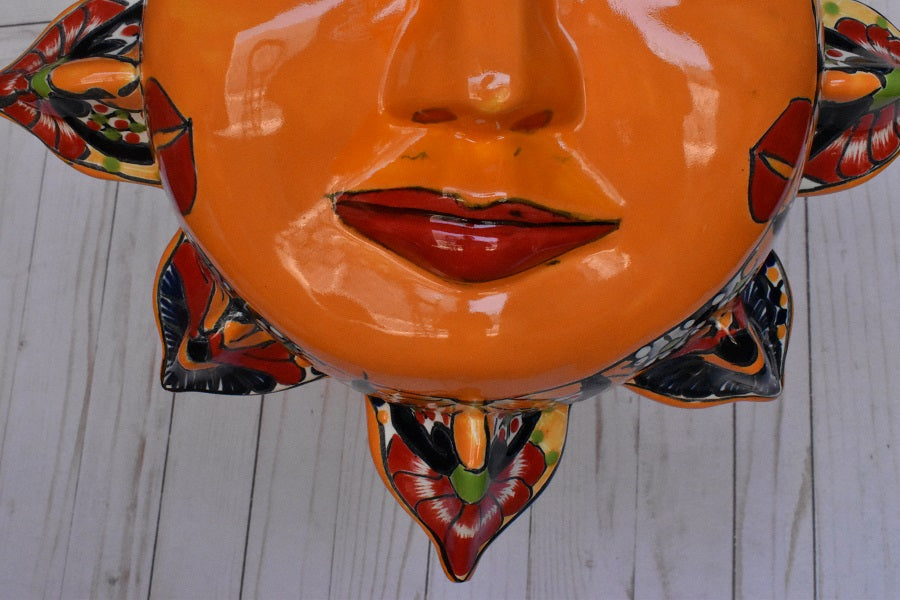 Large Marigold Talavera Celestial Sun Sphere-shaped Double face