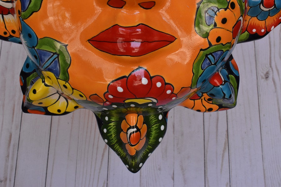 Large Talavera Flowers Celestial Sun Sphere-shaped Double face