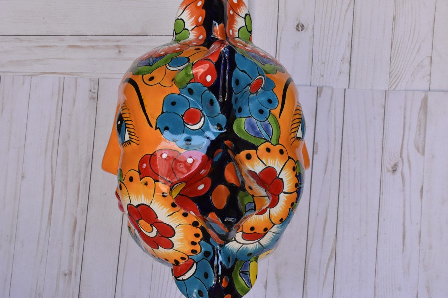Large Talavera Flowers Celestial Sun Sphere-shaped Double face