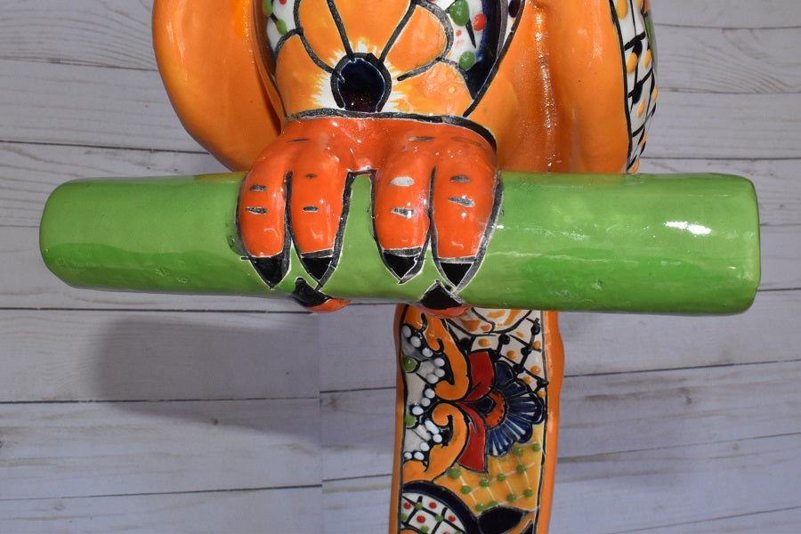 Large Beautiful Hanging Parrot Talavera Marigold