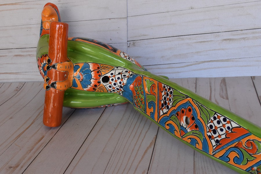 Large Beautiful Hanging Parrot Green Talavera