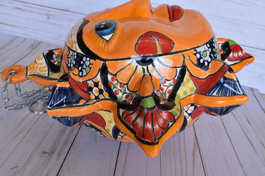 Large Marigold Talavera Celestial Sun Sphere-shaped Double face