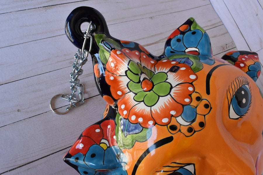 Large Talavera Flowers Celestial Sun Sphere-shaped Double face
